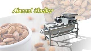 How to peel almond shell? walnut sheller hazelnut pecan cracker / shell removing / shelling machine