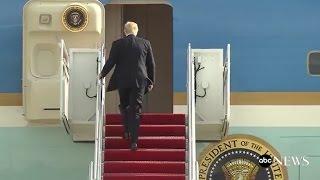 President Trump Rides on Air Force One For First Time | ABC News