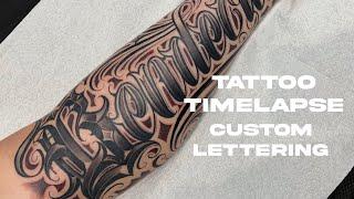 Tattoo timelapse- lettering