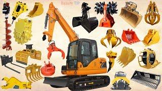 EXCAVATOR Construction - Tổng hợp Máy xúc xây dựng | Thumb, Clamshell, Ripper, Auger, Skeleton