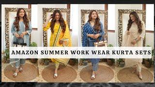 LATEST SUMMER OFFICE WEAR KURTA SETS FROM AMZON | AMAZON KURTA SET HAUL | GoGlam