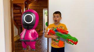 Nerf Game Squid Game vs Nerf