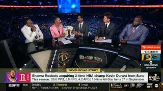 NBA Countdown | Shams details on the deal moving Kevin Durant to Rockets and Jalen Green to Suns