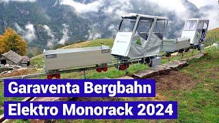 Garaventa Zahnradbahn Verzasca 2024 - Bergfahrt Elektro Monorack Bergbahn cog railway Switzerland