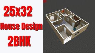 25x32 House Plan 2BHK || 600 SQFT House Design || 2 Bedrooms House Plan