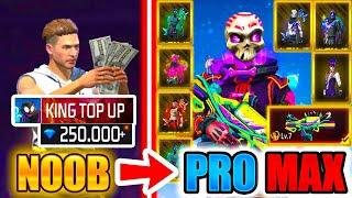 250.000DIAMONDSULTIMATE top upwatch how many skins I got Free Fire 3