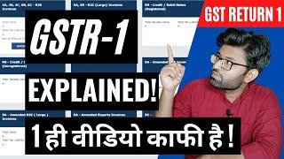 Complete GSTR 1 EXPLAINED !! GSTR 1 Return Filing