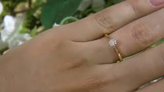 DR066 18k Yellow Gold Solitaire Diamond Engagement Ring