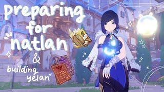 preparing for natlan & farming for yelan 𝜗𝜚⋆₊˚.° ༘⋆₊˚ෆ 🫧𓍯𓂃˖°𓇼⋆🩵