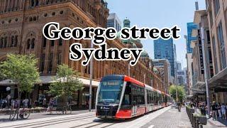 George street walking tour/ Sydney Australia/ 4K HDR