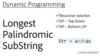 DP-10: Longest Palindromic Substring