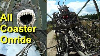 Heide Park alle Achterbahnen onride POV – All Roller Coaster Heidepark POV onride - Colossos - Krake