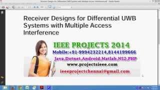 Receiver Designs for Differential UWB Systems with Multiple Access Interference