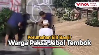 Viral Warga Sengaja Jebol Tembok Pembatas Perumahan Grand Galaxy Bekasi