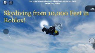 Skydiving 10,000 Feet from a Hot Air Balloon in Roblox!