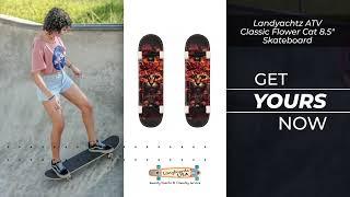 landyachtz atv classic flower cat 8 5 skateboard