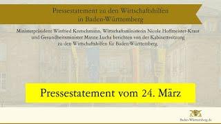 Pressestatement zu den Wirtschaftshilfen in Baden-Württemberg