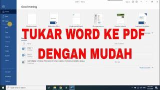 TUKAR WORD KE PDF TANPA SOFTWARE