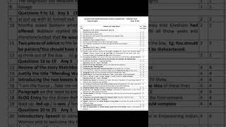 Plus Two 2025 English model exam answer key #education #exam #english