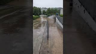 Tiefgarage am Saarbrücker Staatstheater unter Wasser