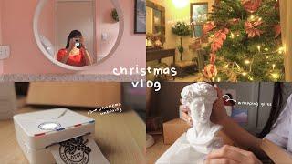 Christmas vlog gift exchange, Christmas week w/ family & friends, wrapping gifts ft. Phomemo 