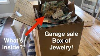 Giant box of Jewelry from a garage sale! what's inside?!?