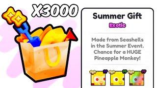 OPENING 3000 SUMMER GIFTS IN PET SIMULATOR 99 ROBLOX