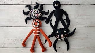 Crafting Roblox Doors (Eyes, Figure, Screech, Seek) with ASMR Needlefelt Art