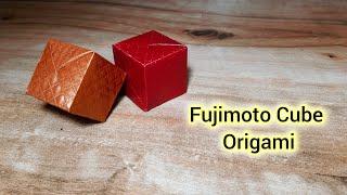 "Create an Amazing Cube in Minutes – No Glue, Just Paper! | Easy Fujimoto Origami Tutorial"