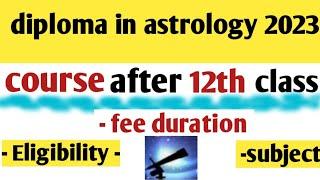 # diploma in astrology 2023# new pattern in astrology course #