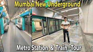 Mumbai Underground Metro - Inside Tour  | 37,000 Crore Project | First Look of Stations