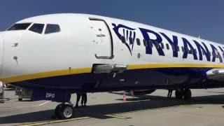 Ryanair Boeing 737-8AS - Front Door Open And Stairs Deployment