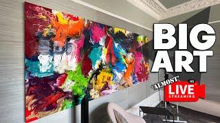 Making GIANT ART -  LIVE painting on a HUGE scale!!