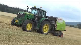 Žně 2022 John Deere 6195 M a Claas Variant 460 RC