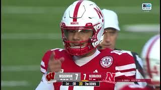 Nebraska Husker Football second scoring drive vs Wisconsin 11/24/24 Dante Dowdell Touchdown Run