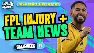 IS CUNHA BANNED?!  | FPL TEAM NEWS GW19 | Fantasy Premier League Tips 2024/25