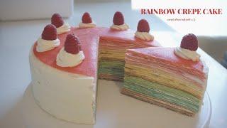 rainbow crepe cake