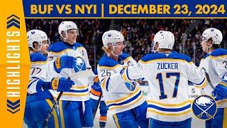 Zach Benson, Jiri Kulich, Jason Zucker Goals & More | Buffalo Sabres Defeat New York Islanders 7-1