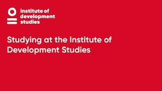 Studying at the Institute of Development Studies
