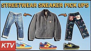 Streetwear & Sneaker Pick Ups (CARHARTT, Bapestas, Japanese Selvedge, Workwear, Multi Pocket EVISU)