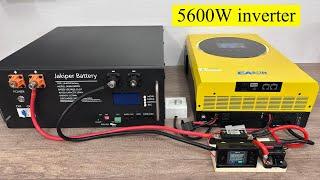 Complete installation Hybrid Solar Inverter 48V system 5600W home energy storage