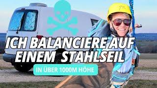 Ich balanciere auf einem Stahlseil, in über 1000 Höhenmeter! ️‼️