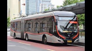 上海市公交71路-延安路中運量公交系統(往延安東路外灘)行車片段 Shanghai BRT Trolleybus route 71 (to Yan'an Road East, The Bund)