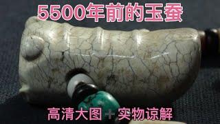 楚玉茶道：5500年前的红山玉蚕，详细解析微痕工艺特征！