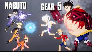 Naruto and Sasuke vs Luffy GEAR 1-5