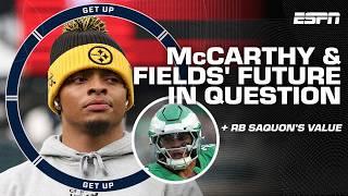 DEBATING Steelers' QB options, Shedeur Sanders' draft stock + Saquon Barkley's record deal | Get Up