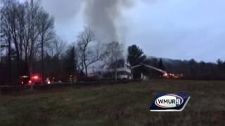 Raw video: Crews battle blaze at Campton inn