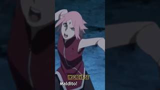 Sakura vs Dinossauros em Sasuke retsuuden, no anime de Boruto