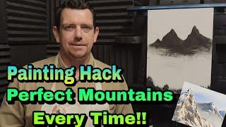 Oil painting hack - this will make your Mountains perfect every time!!