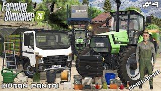 FERTILIZING RICE FIELDS AND SELLING RICE SAPLINGS | HUTAN PANTAI | Farming Simulator 25 | Episode 4